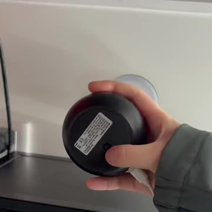Lampe de bureau sans fil noire 20,5 cm, 3000 à 6000 kelvins