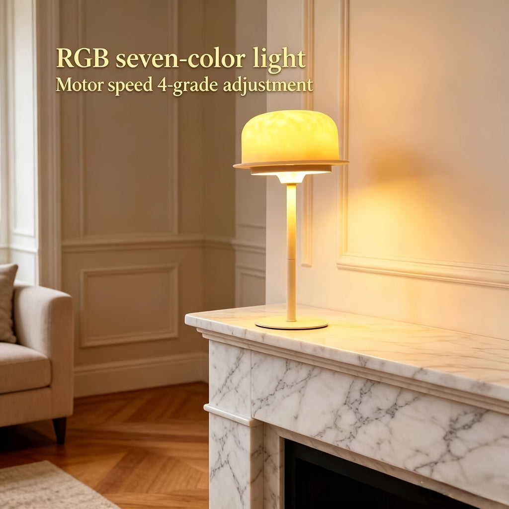 Lampe de bureau sans fil à projection d'ondulations, 30 cm