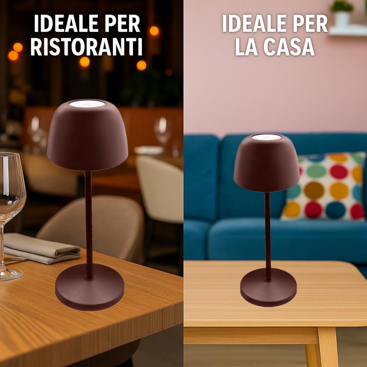 Lampe de bureau sans fil et son socle de charge par contact