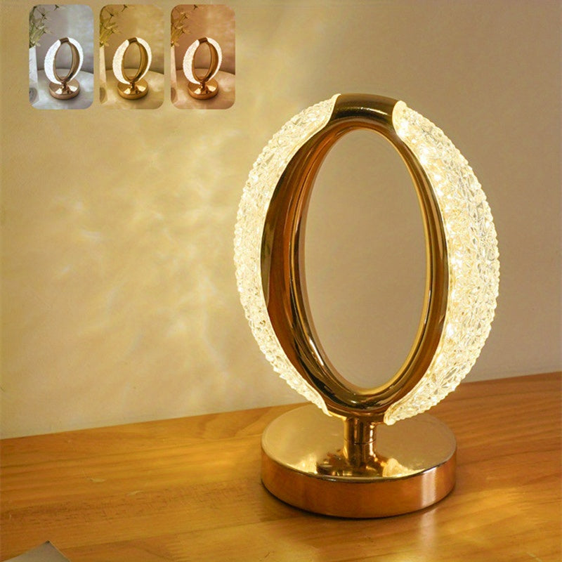Lampe de bureau sans fil tactile cristal - Veilleuse d'ambiance — photo 1