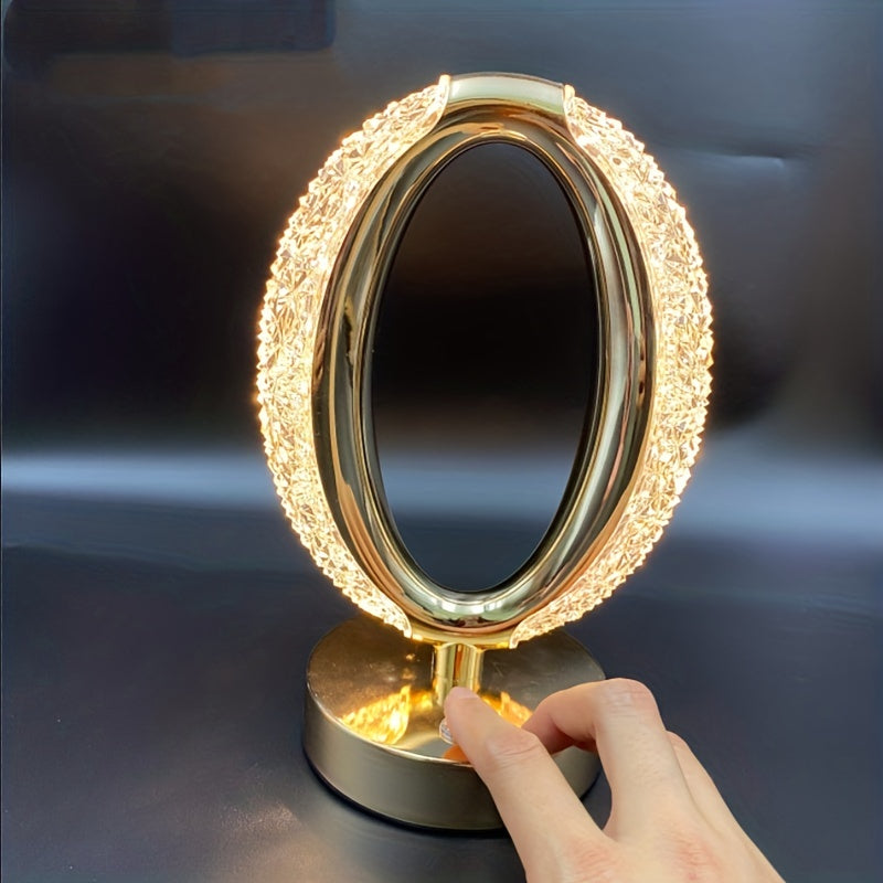 Lampe de bureau sans fil tactile cristal - Veilleuse d'ambiance — photo 3