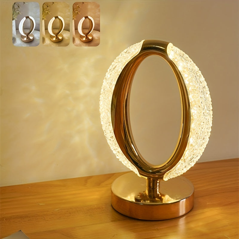 Lampe de bureau sans fil tactile cristal - Veilleuse d'ambiance — photo 4