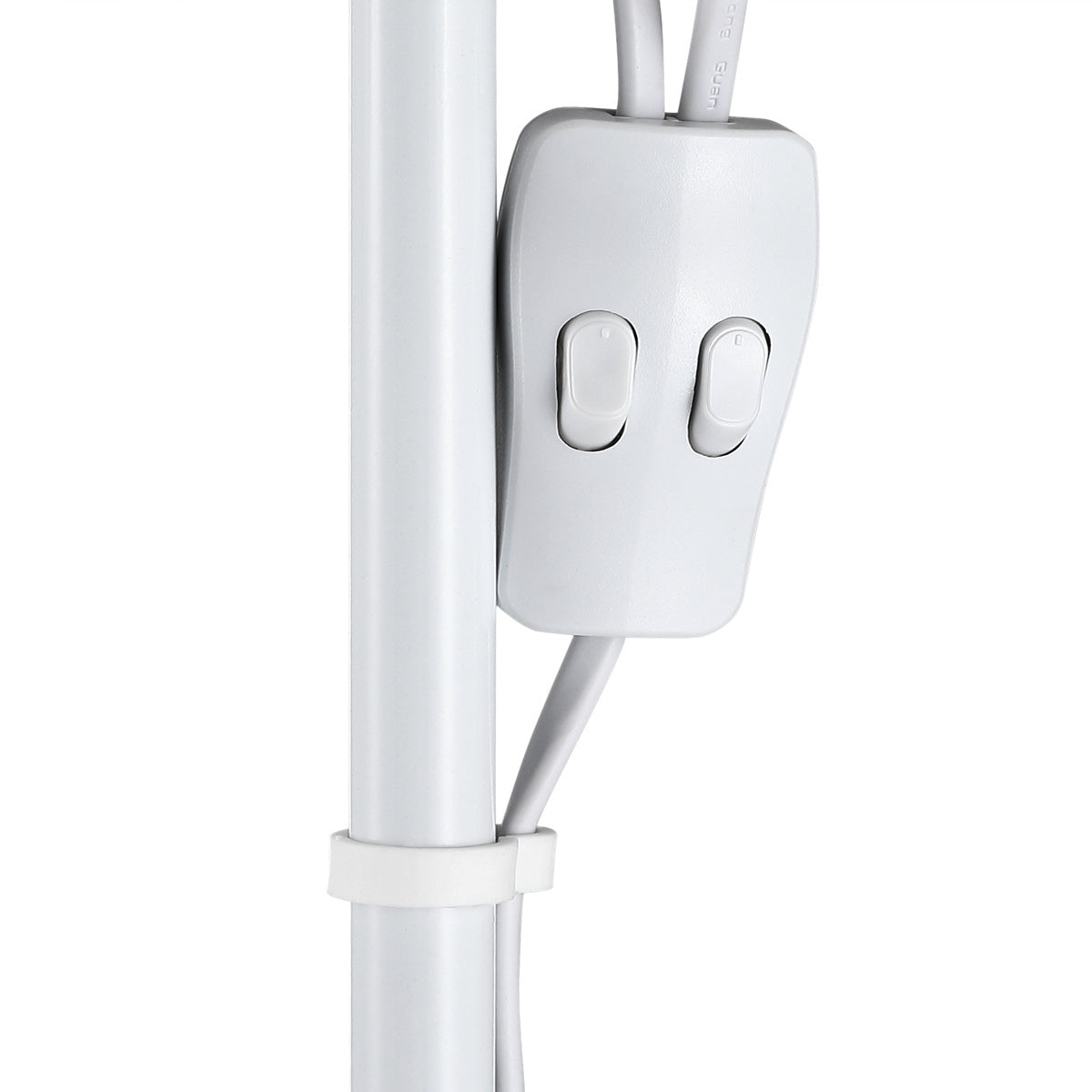 Lampe de bureau sur pied 175 cm, vasque et liseuse noire