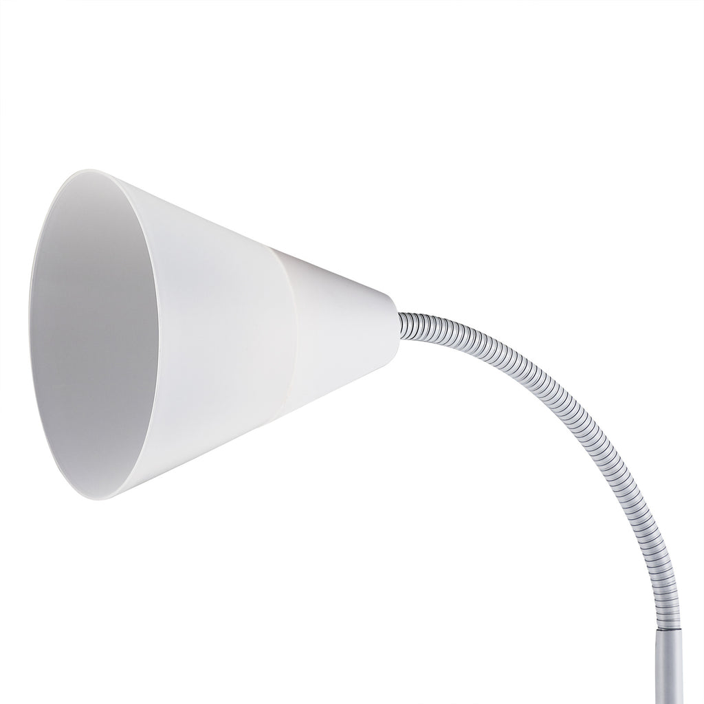 Lampe de bureau sur pied 175 cm, vasque et liseuse noire