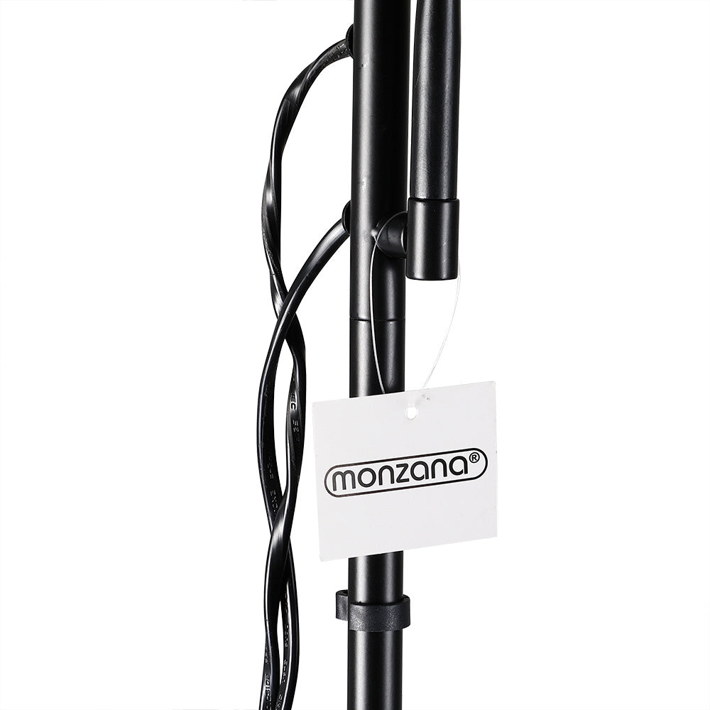Lampe de bureau sur pied 175 cm, vasque et liseuse noire