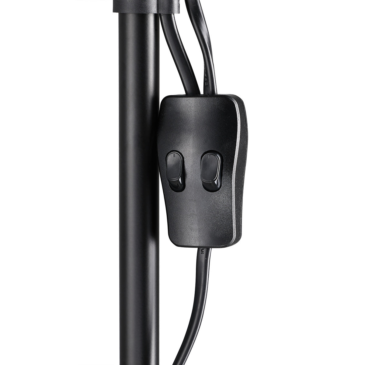Lampe de bureau sur pied 175 cm, vasque et liseuse noire