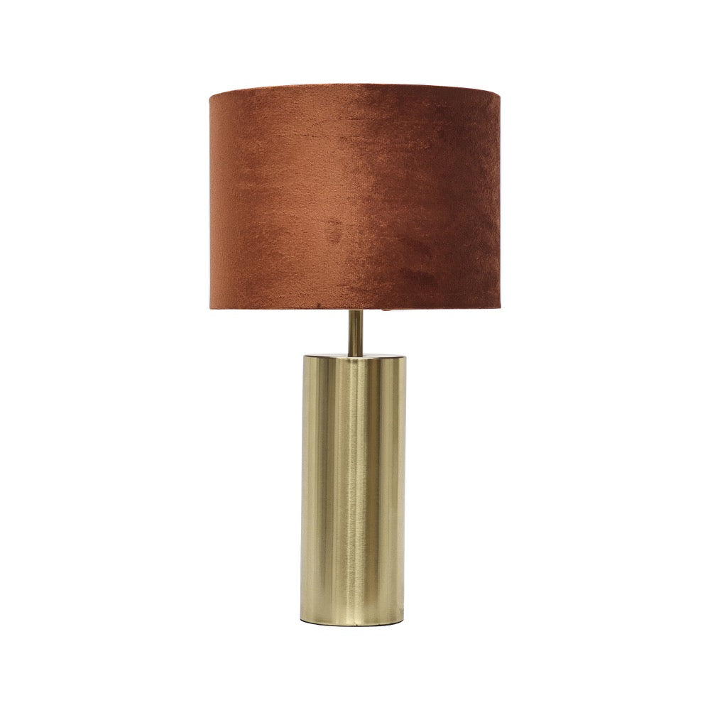 Lampe de bureau tactile dorée - Abat-jour velours élégant — photo 2