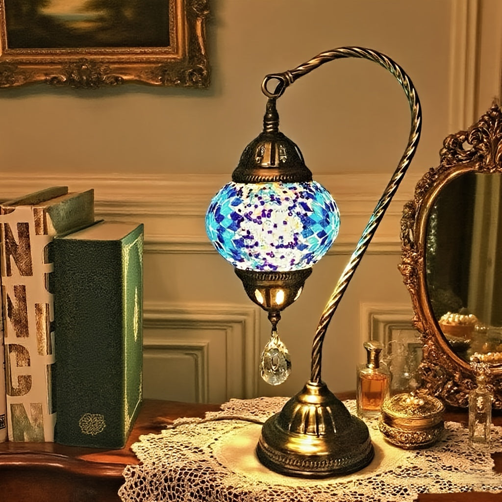 Lampe de bureau turque mosaïque - Ambiance bleue exotique — photo 5 Image