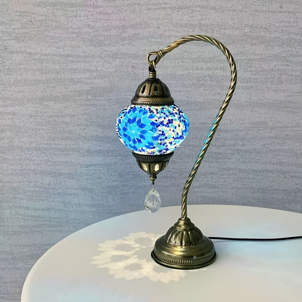 Lampe de bureau turque mosaïque - Ambiance bleue exotique — photo 6