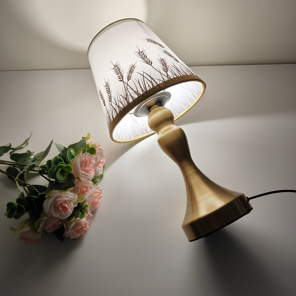 Lampe de bureau vintage - Abat-jour tissu élégant — photo 2