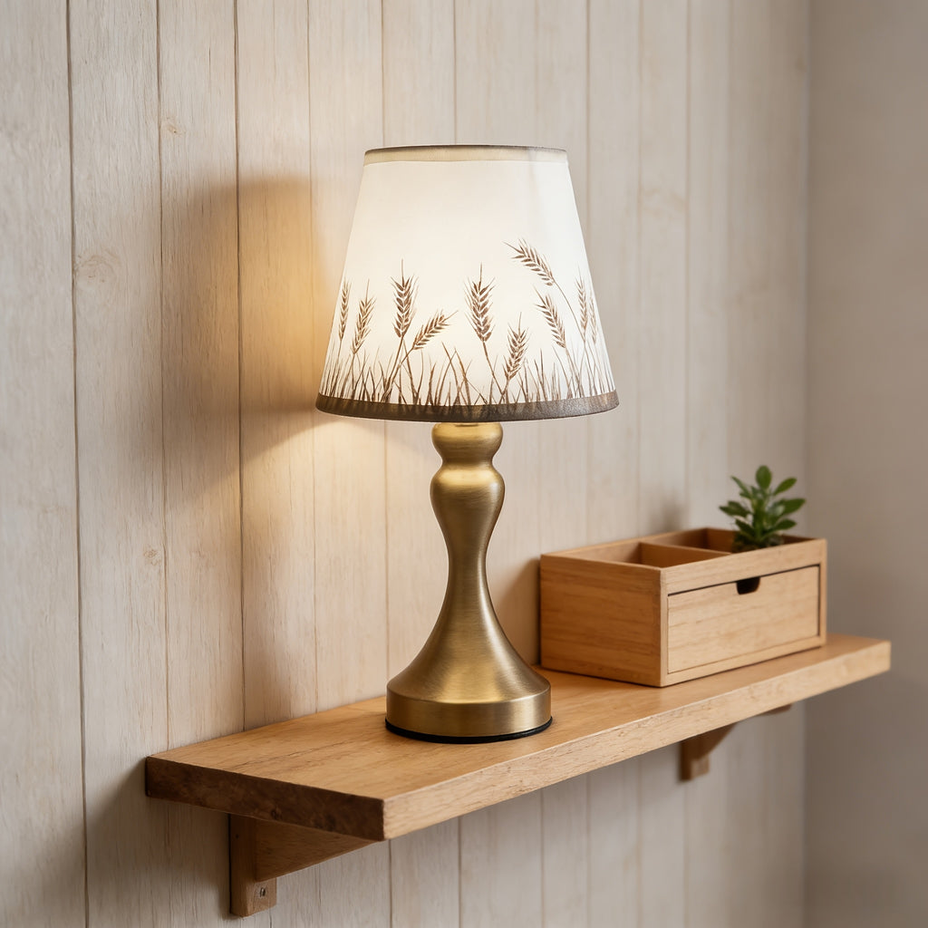 Lampe de bureau vintage - Abat-jour tissu élégant — photo 5