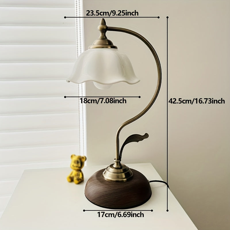 Lampe de bureau vintage col de cygne – Abat-jour céramique — photo 2