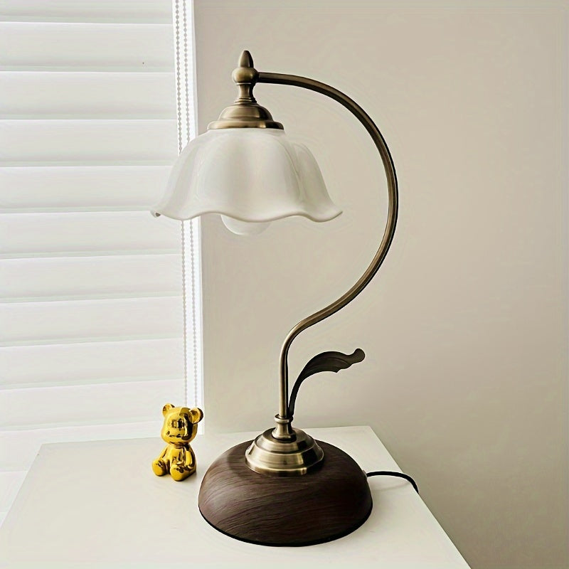 Lampe de bureau vintage col de cygne – Abat-jour céramique — photo 3
