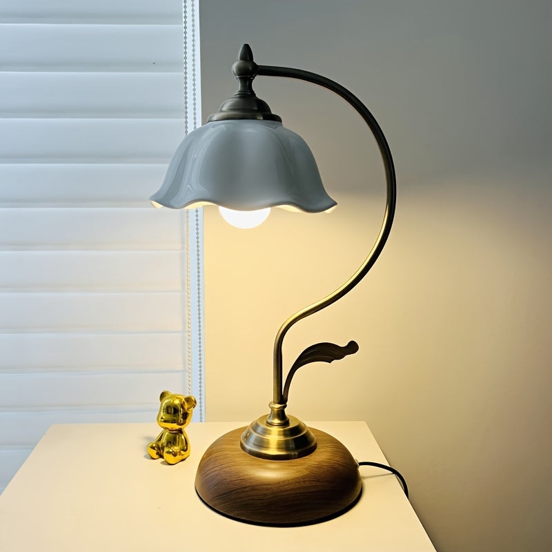 Lampe de bureau vintage col de cygne – Abat-jour céramique — photo 6