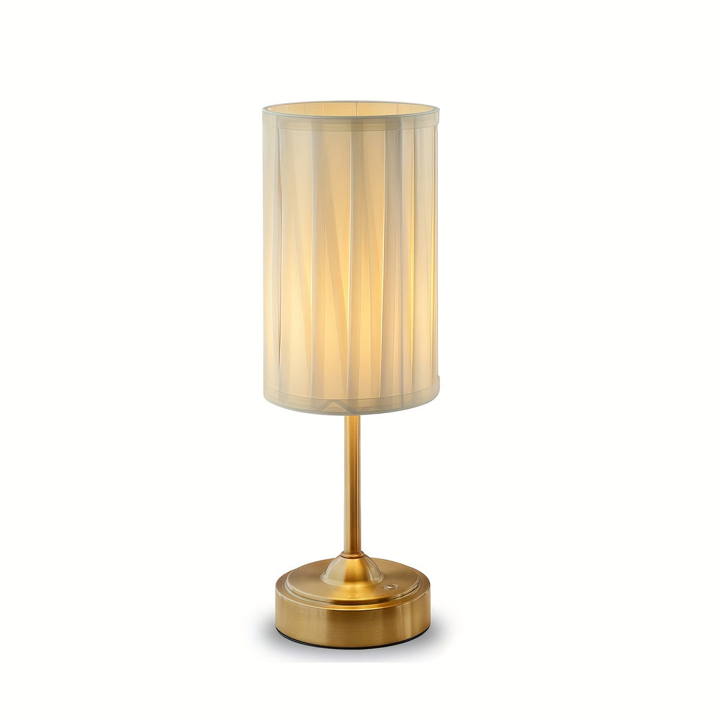 Lampe de bureau vintage tactile sans fil – Abat-jour tissu — photo 2