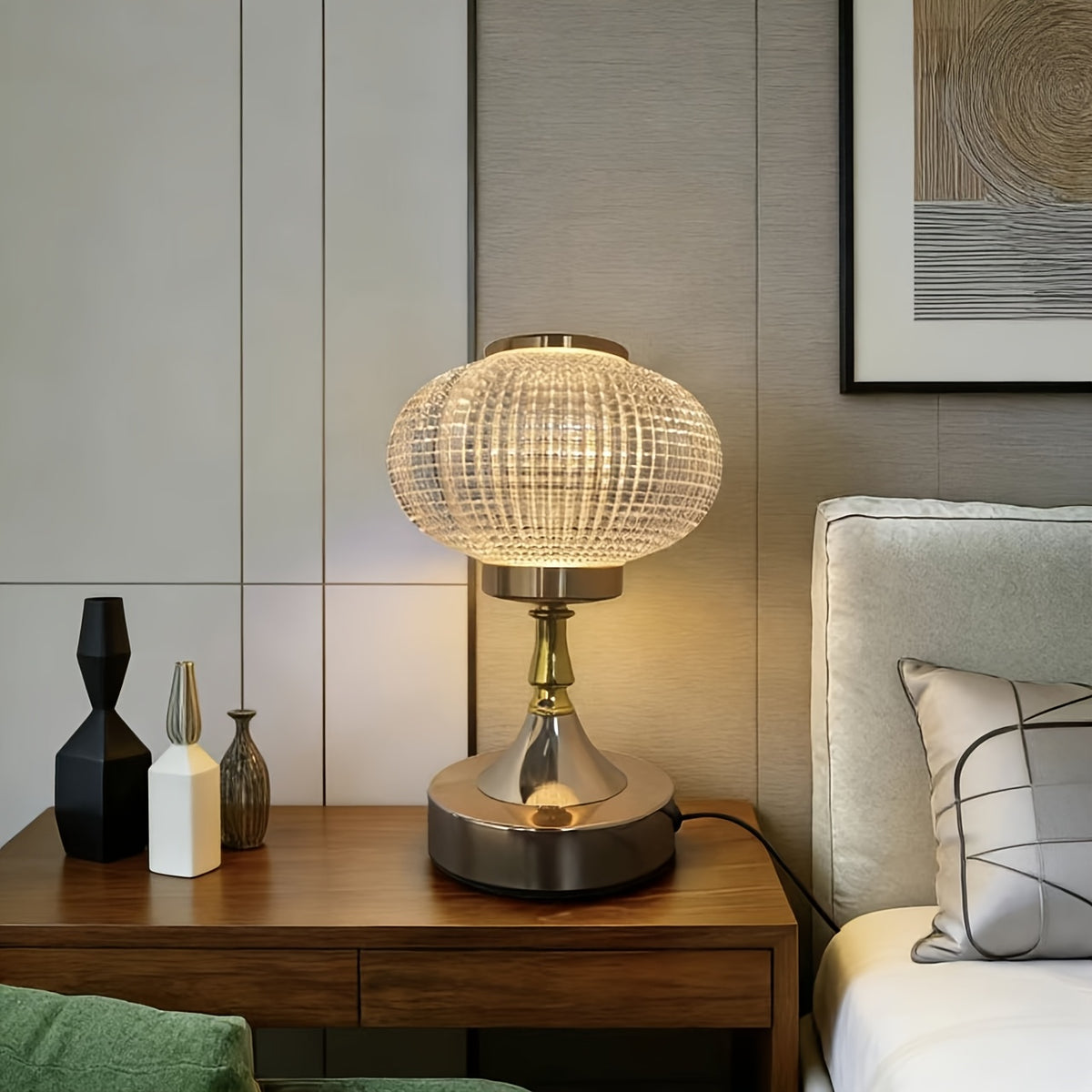 Lampe de chevet LED en cristal – Ambiance douce et chaleureuse — photo 6