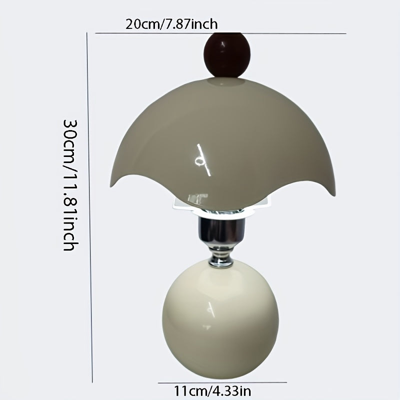 Lampe de chevet vintage abat-jour parapluie – Design unique — photo 3