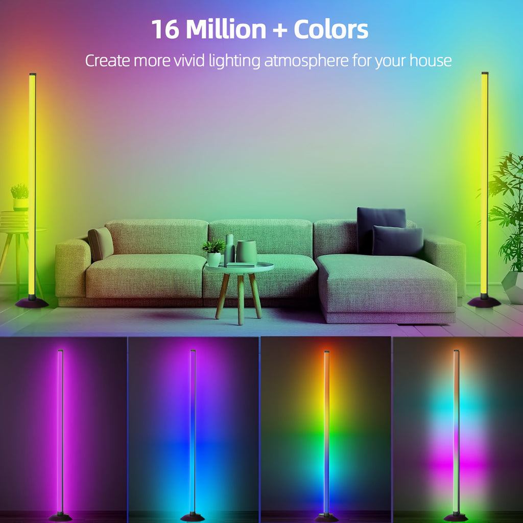 Lampe de bureau d'angle RGB connectée de 122 cm sur port USB
