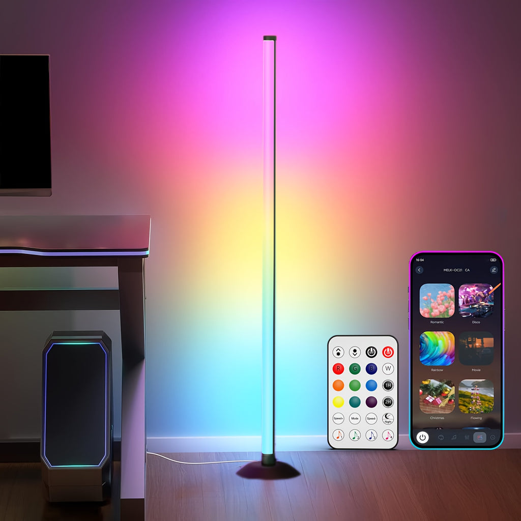Lampe de bureau d'angle RGB connectée de 122 cm sur port USB