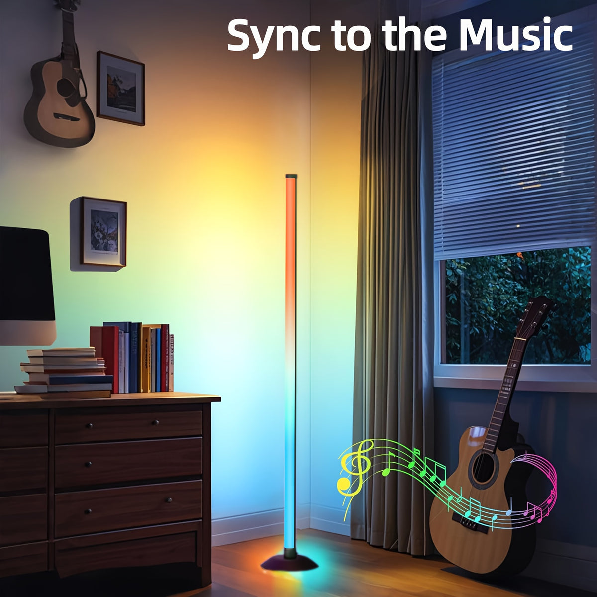 Lampe de bureau d'angle RGB connectée de 122 cm sur port USB
