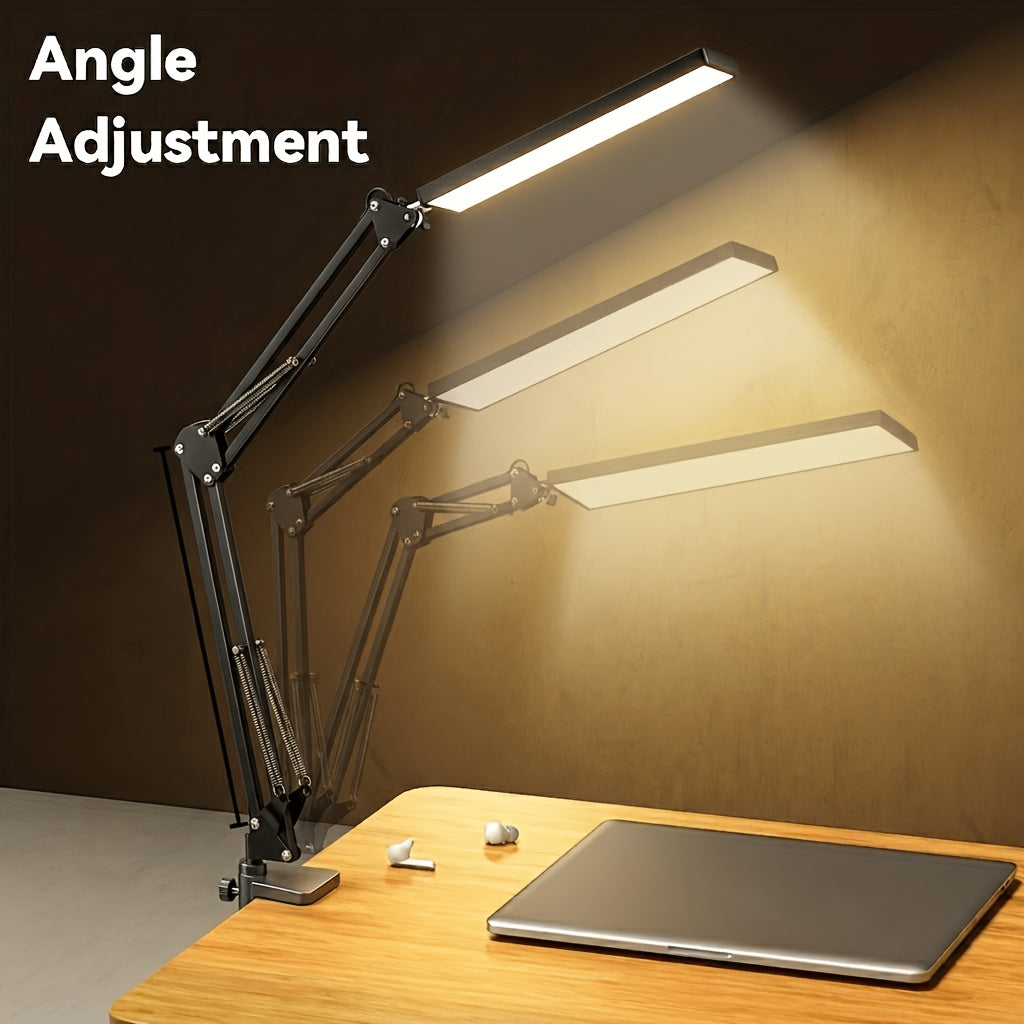 Lampe de bureau architecte à pince, bras à ressorts, noire