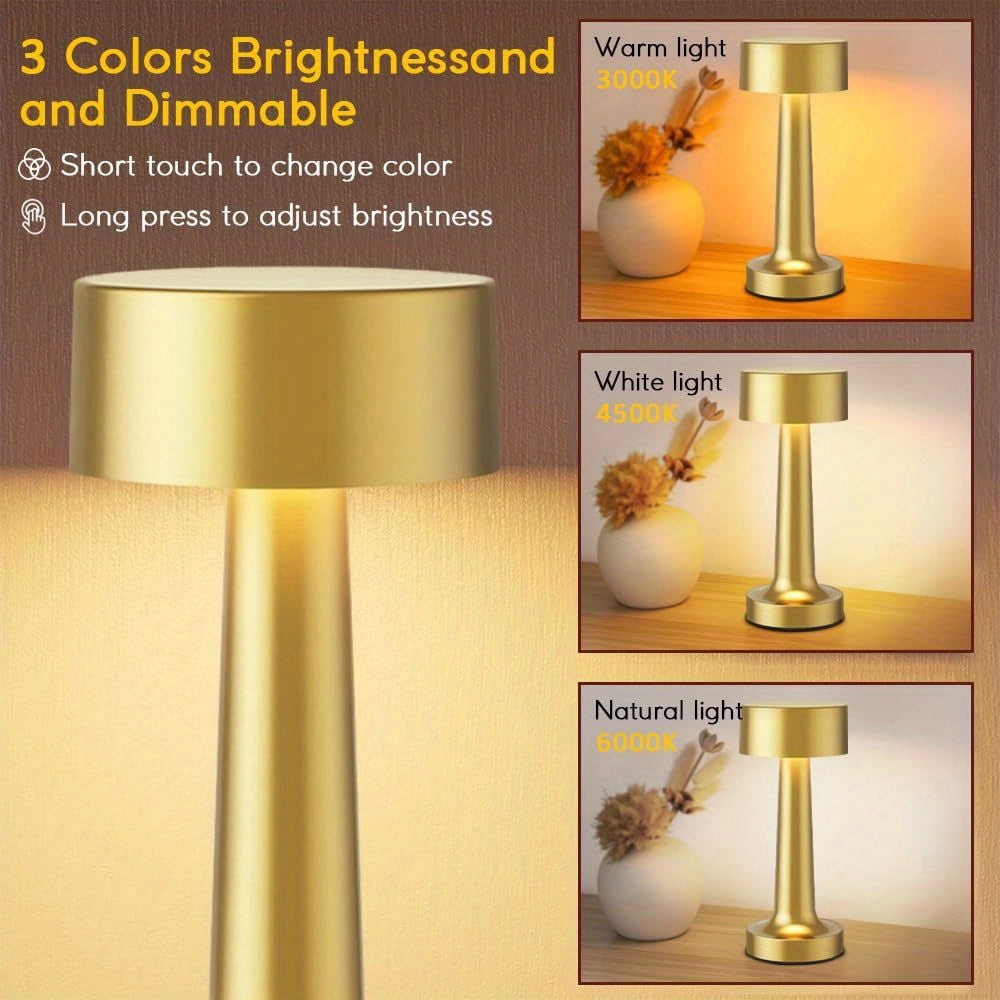 Lampe de bureau colonne en métal, lots de 2 ou de 4 pièces