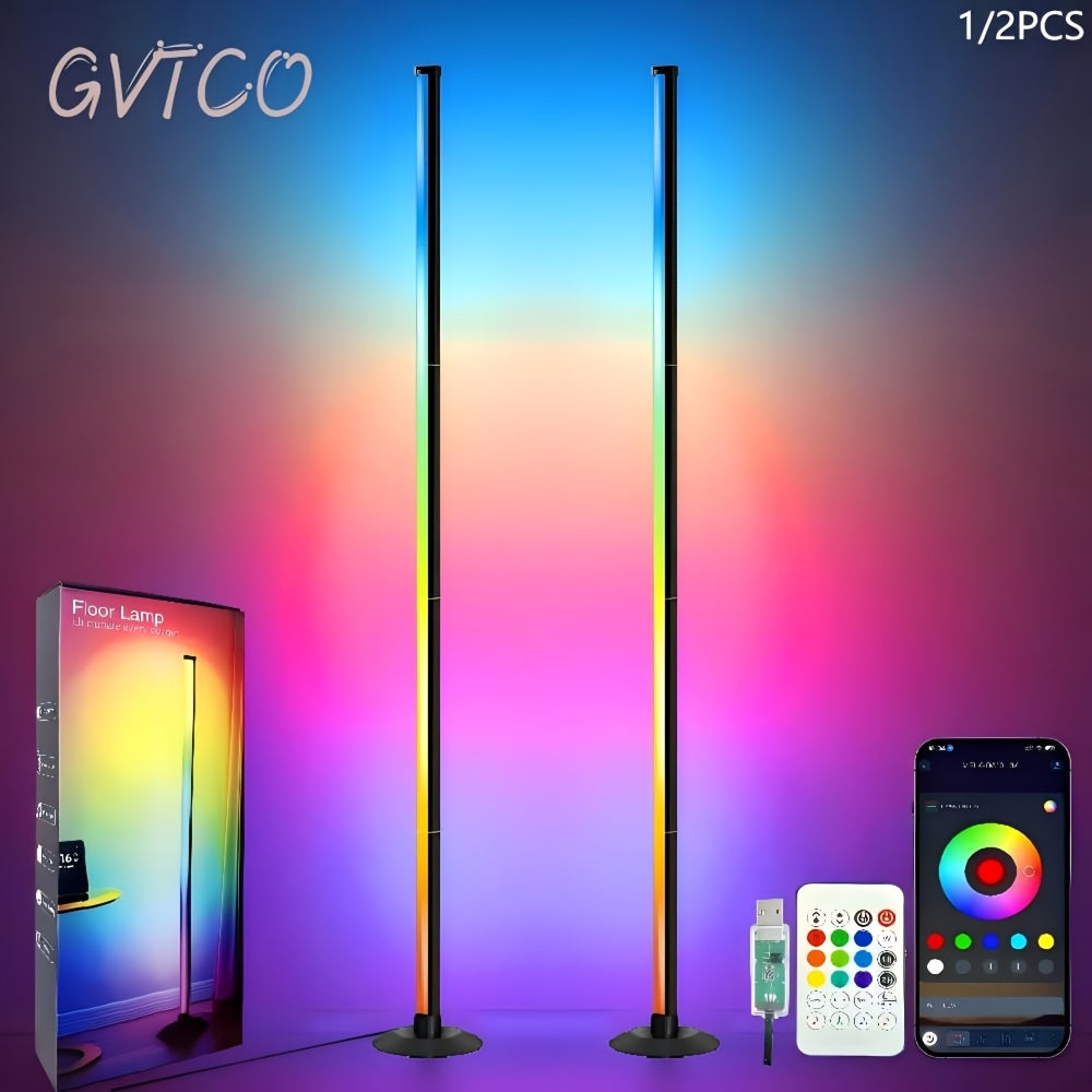 Lampe de bureau colonne RGB de 122 cm, seule ou par deux