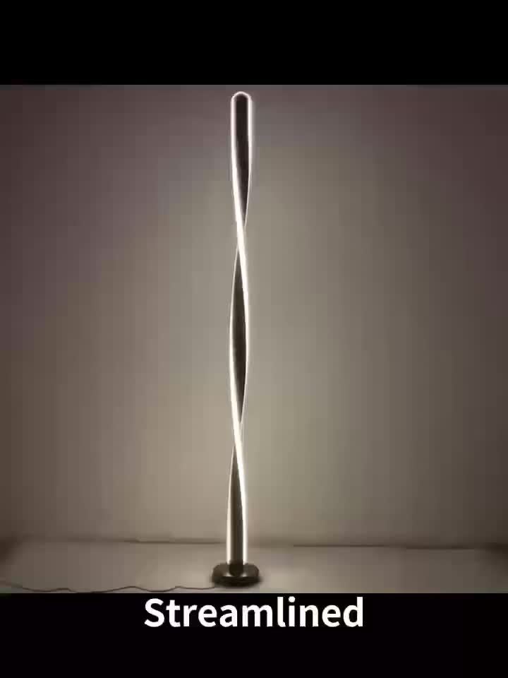 Lampe de bureau colonne torsadée dorée de 121 cm sur port USB