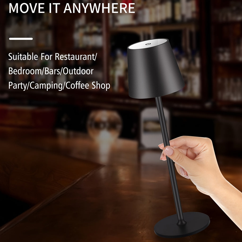 Lampe de bureau sans fil métal, paire de 36,5 cm à poser