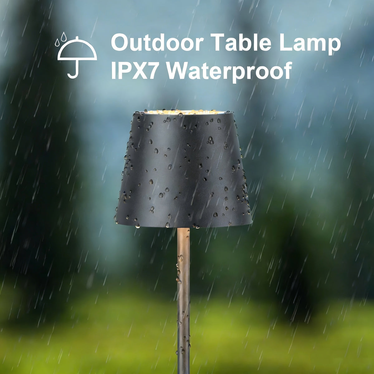 Lampe de bureau sans fil métal, paire de 36,5 cm à poser