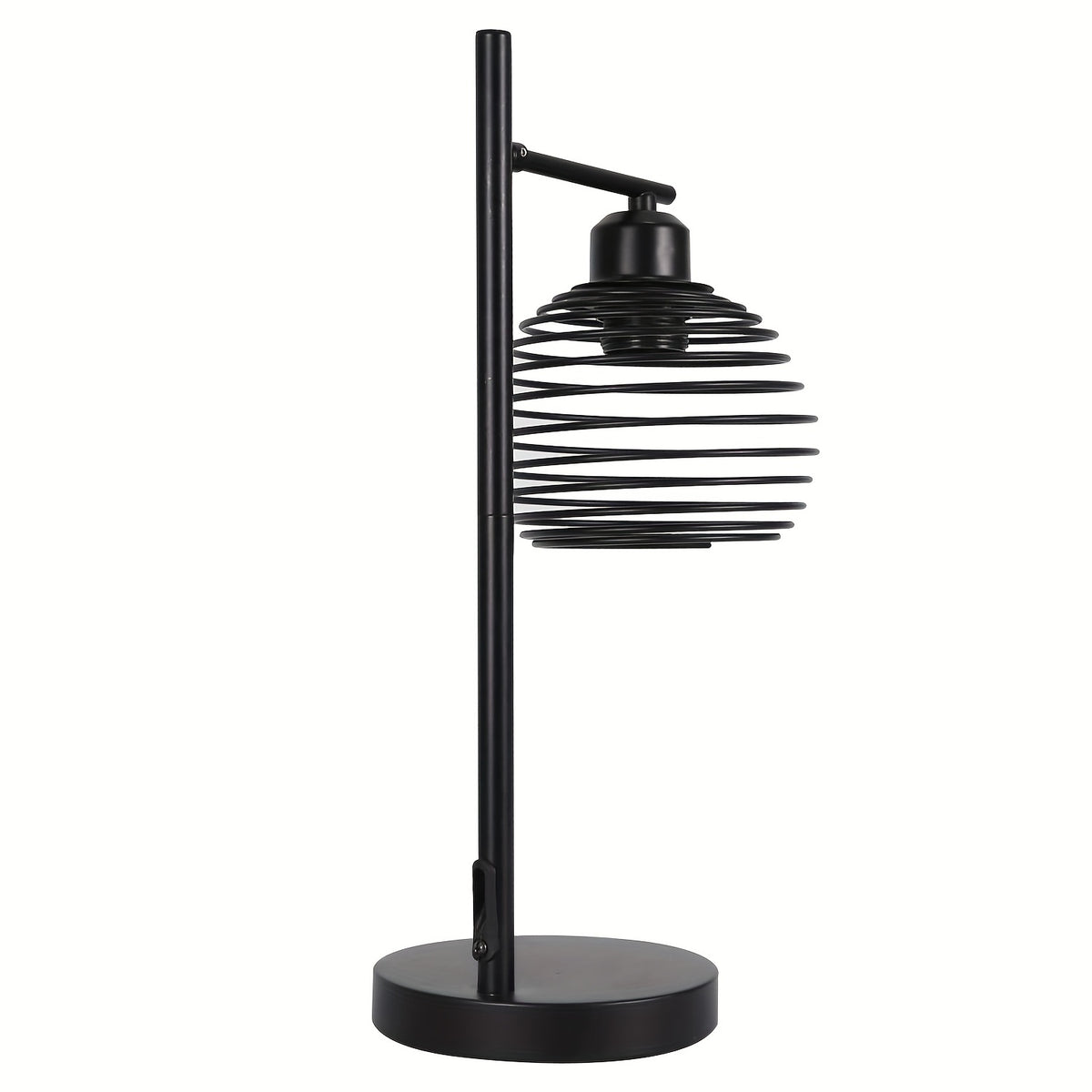 Lampe de bureau industrielle cage spirale, lot de 2, E27
