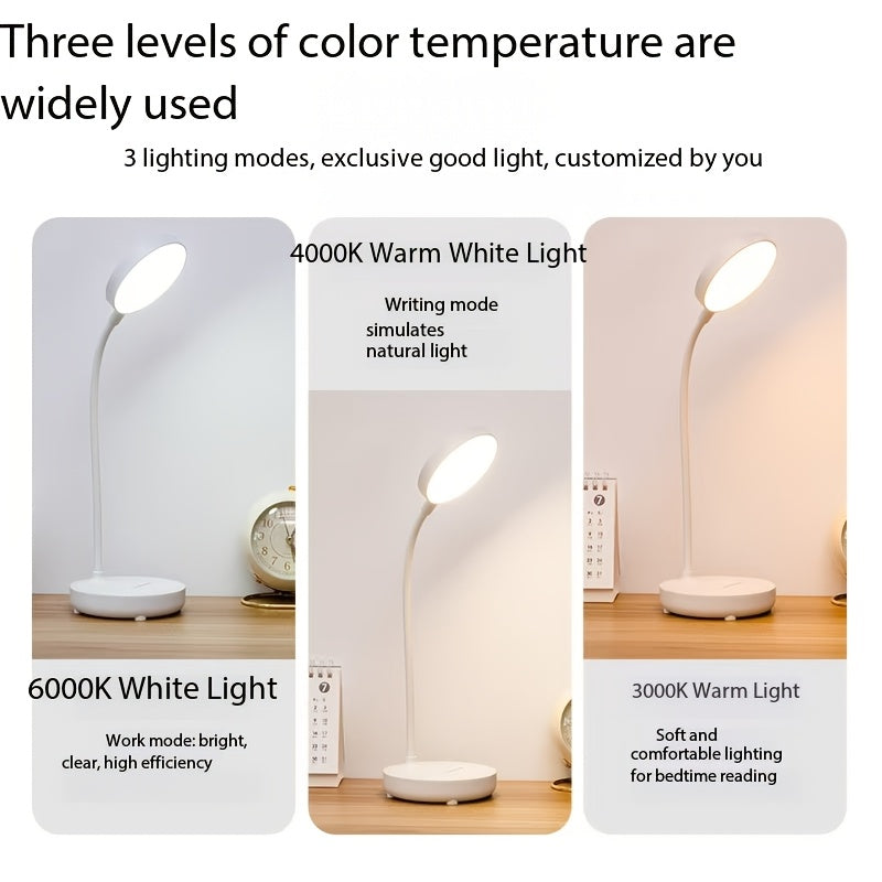 Lampe de bureau LED blanche à 3000, 4000 et 6000 K, 35 cm