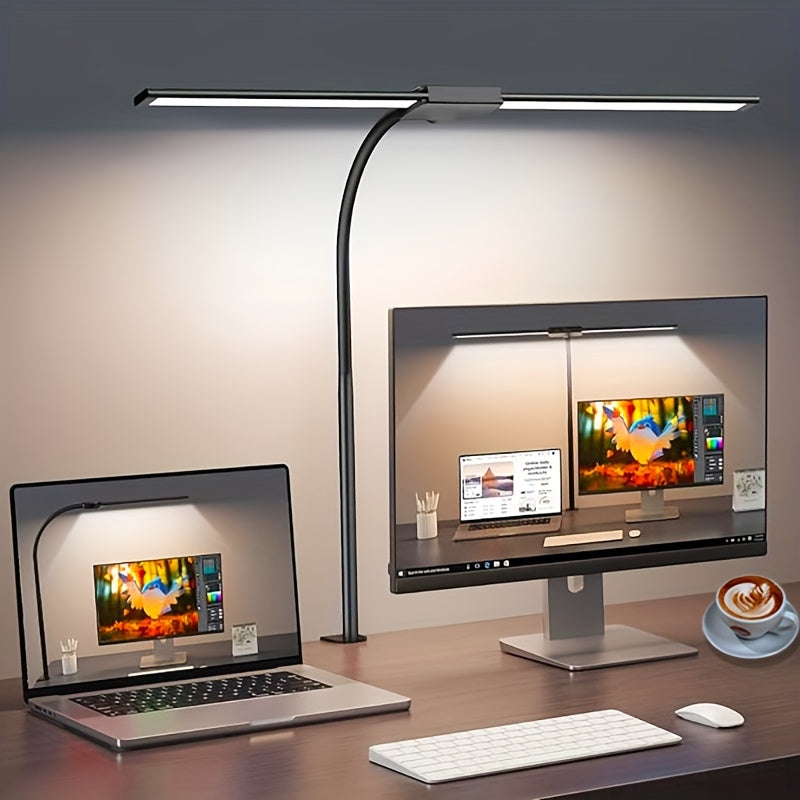 Lampe de bureau LED à pince noire ou blanche 900 lumens