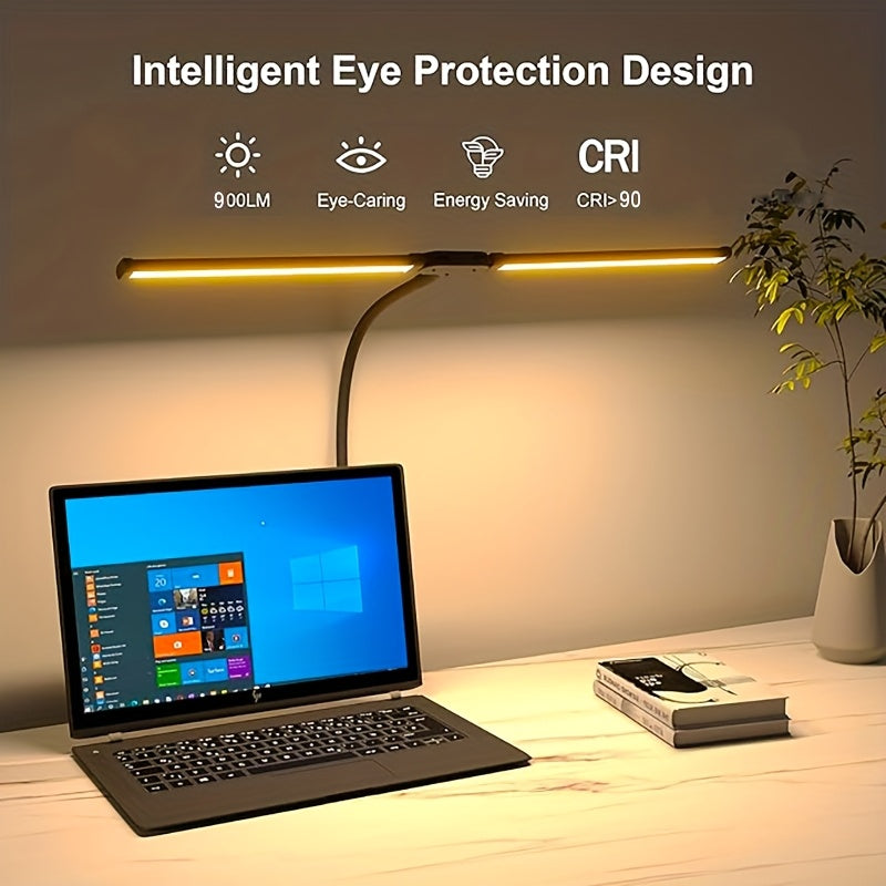 Lampe de bureau LED à pince noire ou blanche 900 lumens