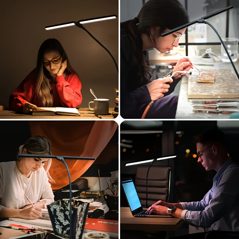 Lampe de bureau LED à pince blanche de 800 lumens IRC 95