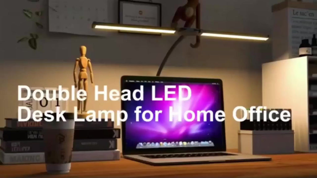 Lampe de bureau LED à pince col de cygne 69 cm 3 teintes