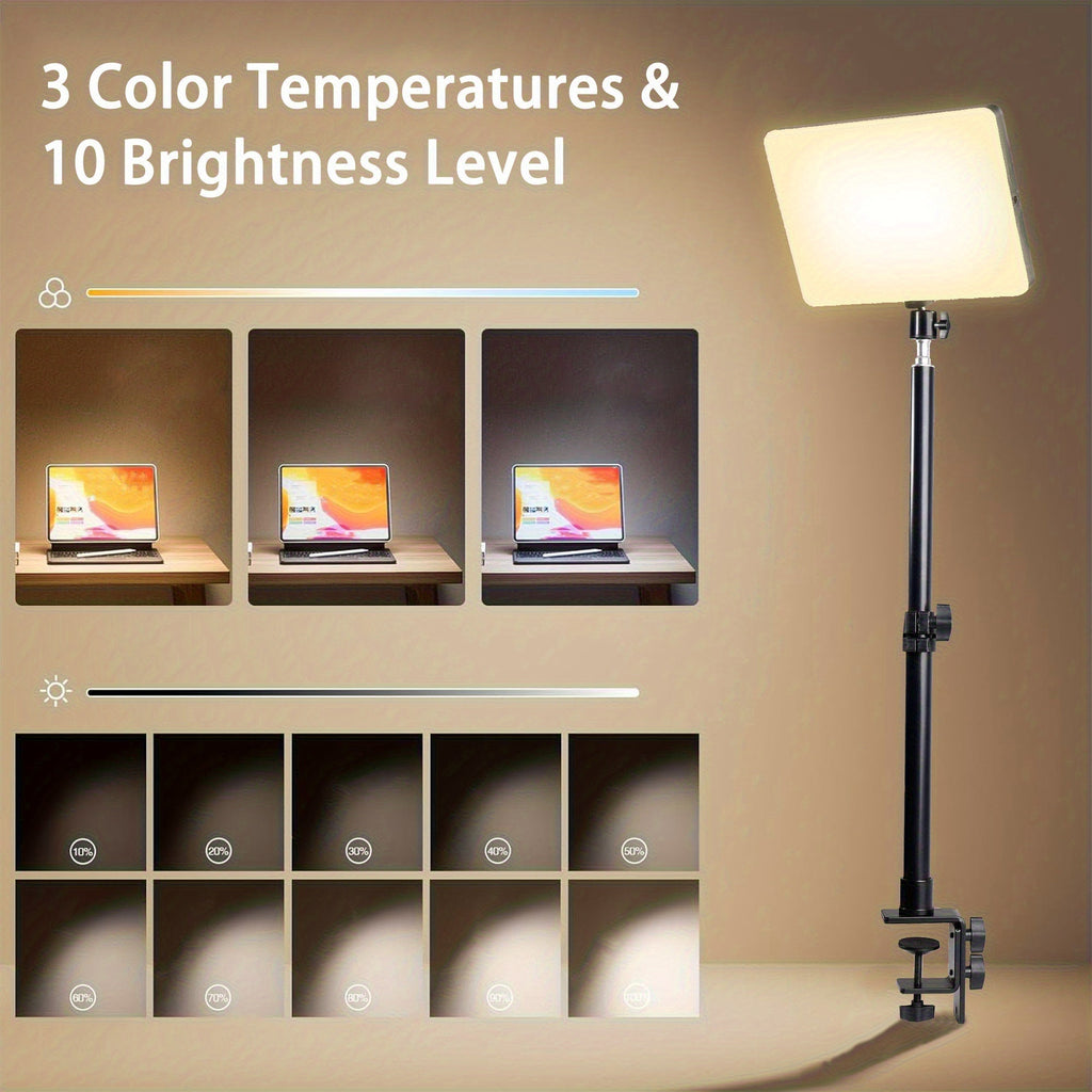 Lampe de bureau LED à pince télescopique 15 W noire IRC 95