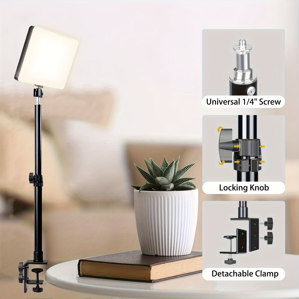 Lampe de bureau LED à pince télescopique 15 W noire IRC 95