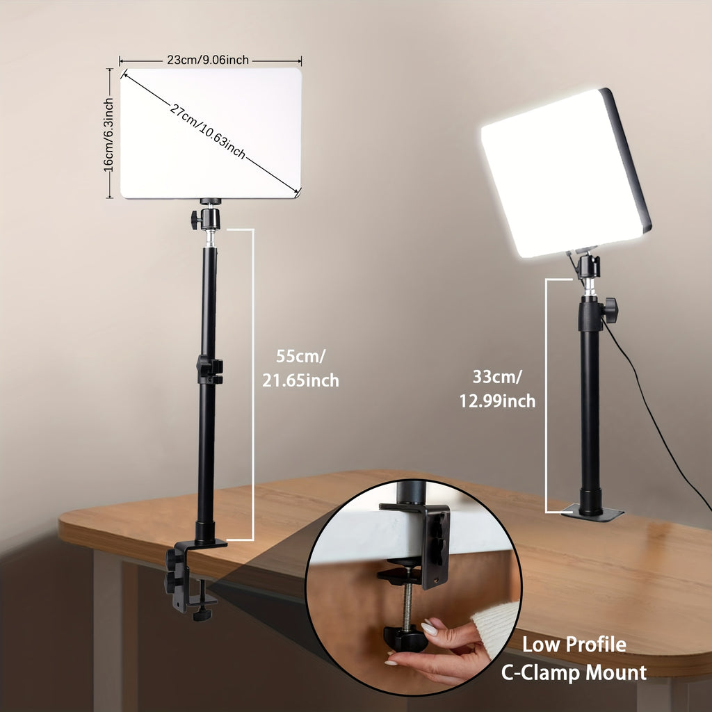 Lampe de bureau LED à pince télescopique 15 W noire IRC 95