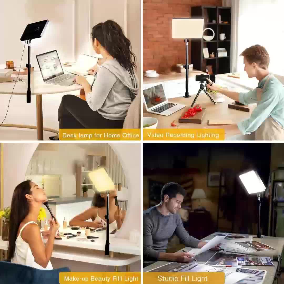 Lampe de bureau LED à pince télescopique 15 W noire IRC 95