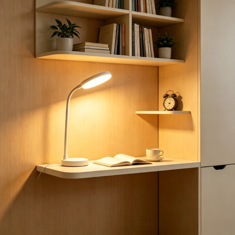 Lampe de bureau LED blanche tactile, 34,2 cm, trois blancs