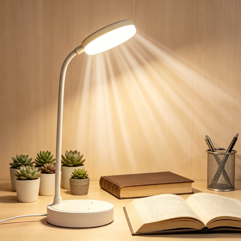 Lampe de bureau LED blanche tactile, 34,2 cm, trois blancs