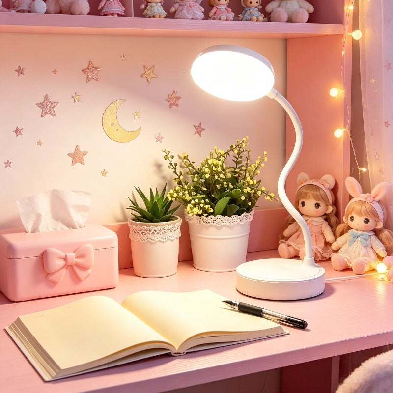 Lampe de bureau LED blanche tactile, 34,2 cm, trois blancs