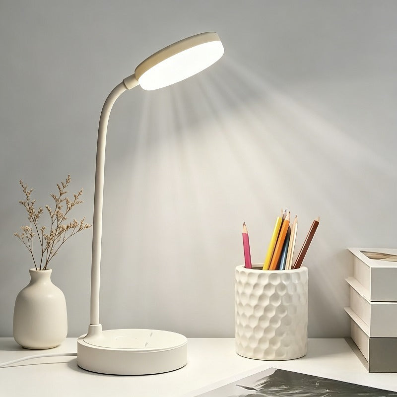 Lampe de bureau LED blanche tactile, 34,2 cm, trois blancs