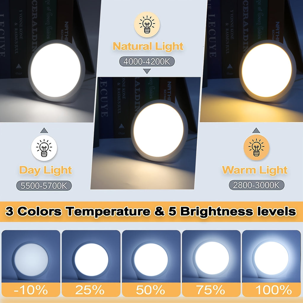 Lampe de bureau lumière du jour ronde 10 000 lux sans UV
