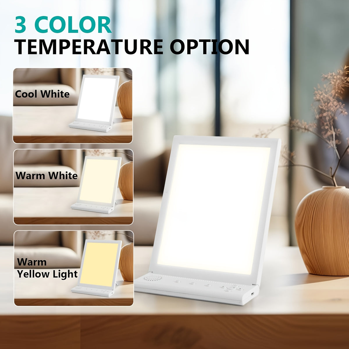 Lampe de bureau lumière du jour blanche à 10 sons naturels