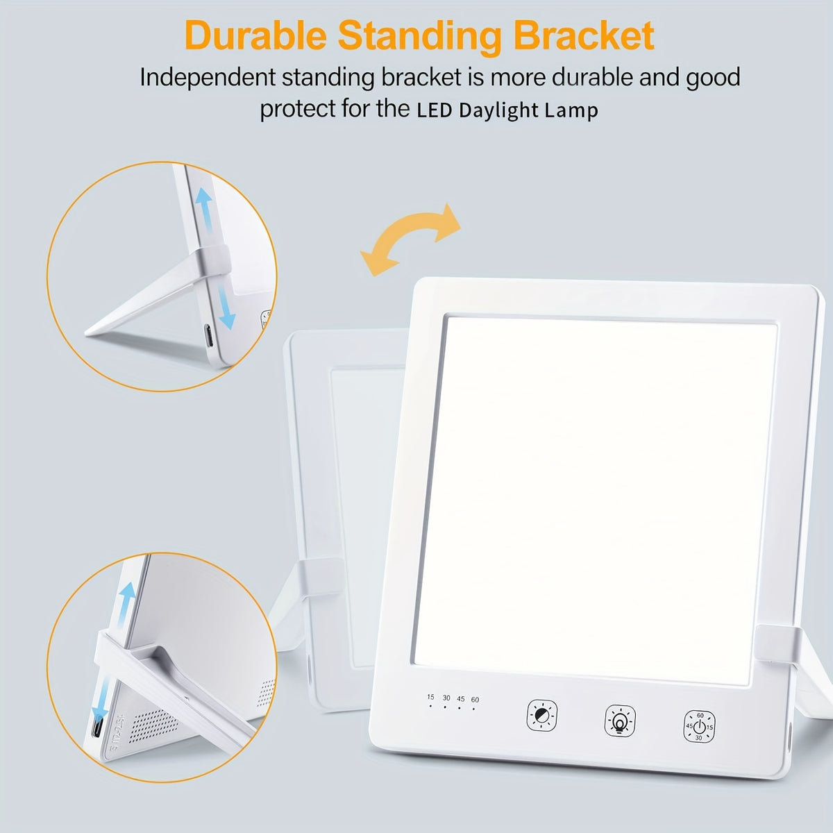 Lampe de bureau luminothérapie fine 10 000 lux format tablette