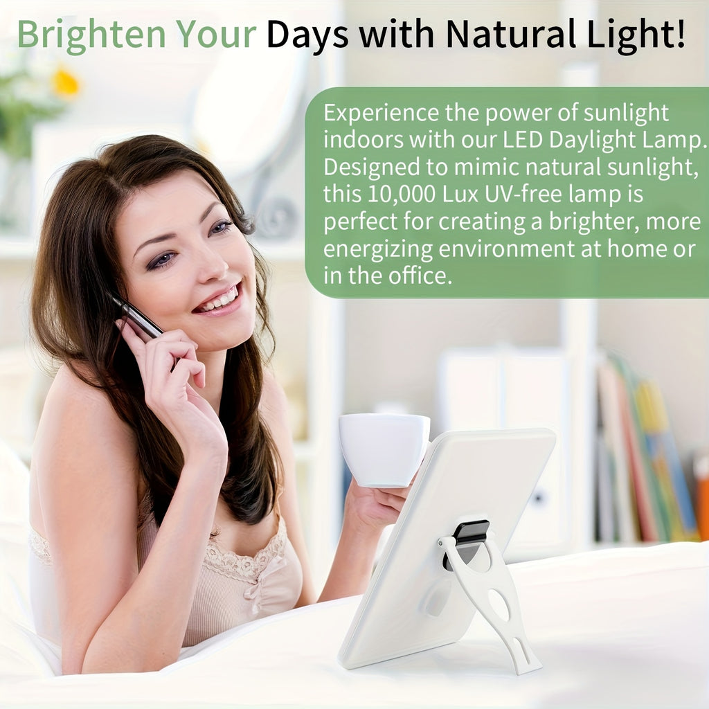 Lampe de bureau luminothérapie LED blanche 10 000 lux sans UV