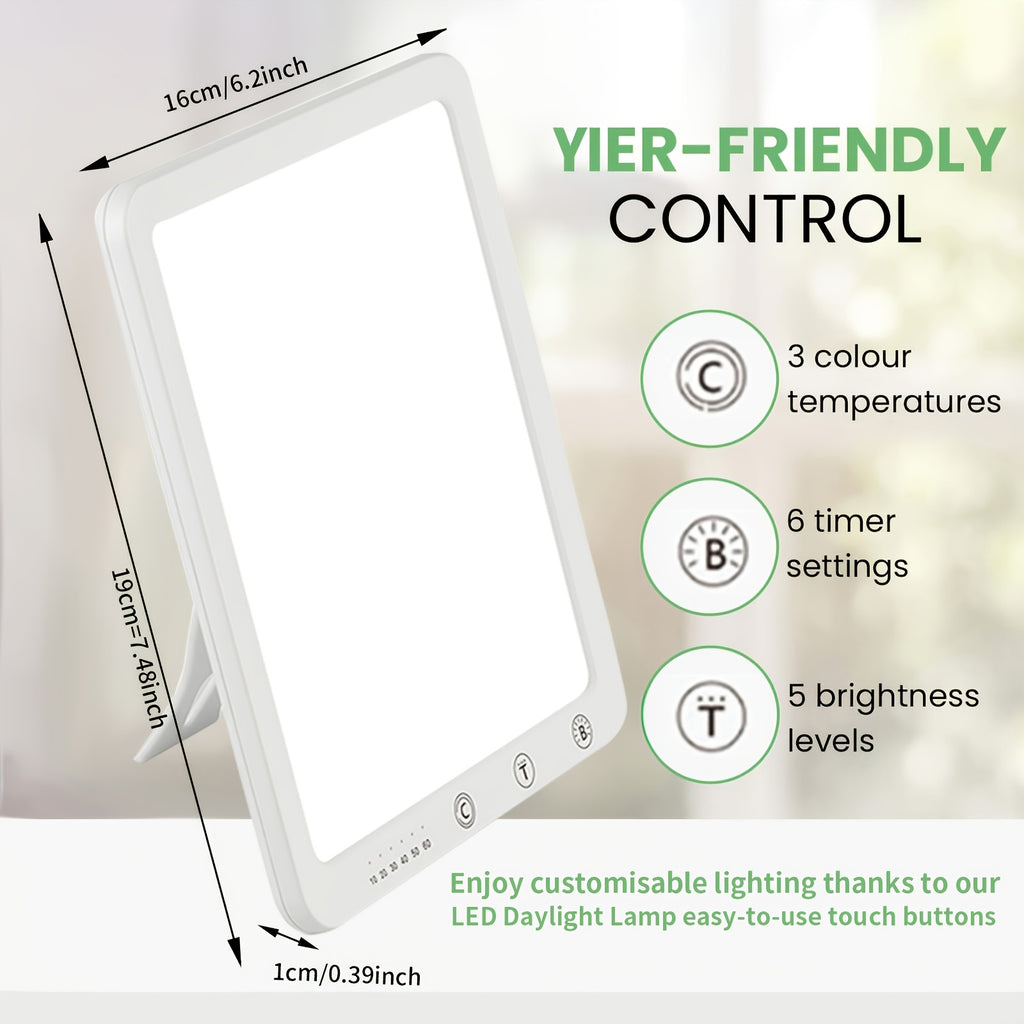 Lampe de bureau luminothérapie LED blanche 10 000 lux sans UV
