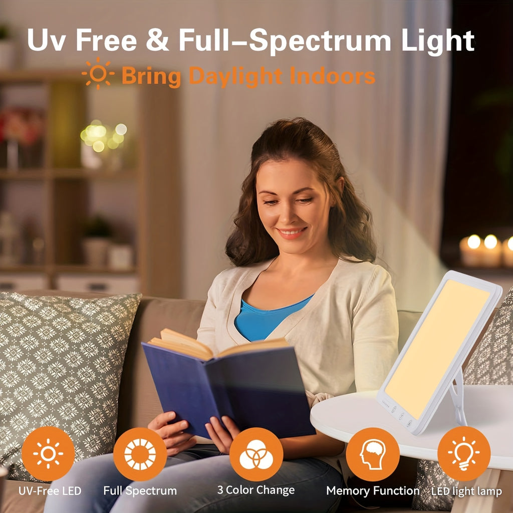 Lampe de bureau luminothérapie LED sans UV support 180°